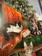Calendario de Adviento 'Gatos en la Ventana' - 48x48 cm