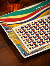 Porcelain Ashtray 'Luxury Living' - Geometric