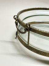 Round Glass Centerpiece 'Herbert' With Handles