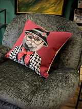 Funda de Cojín 'Chatnel' con Gato - 45x45 cm