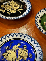 Juego de 6 Platitos de Porcelana 'French Toile' - Vintage