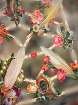 Hoja Cromos Alemanes 'Plumas y Flores'