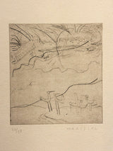 Engraving on Handmade Paper 'Untitled' - Marshal