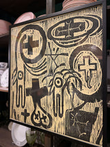 Xilografía Numerada y Firmada 'Montjuic - Serie Crema' Negro - Victor Mira