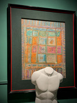 Wax drawing on paper 'Constructivism' - 63x49 cm - Josep Mª de Sucre