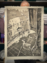 Engraving on Handmade Paper 'Untitled' - Marshal