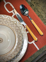 Juego de Cubertería 'Legno Colorato Abete Giallo' - 24 Piezas