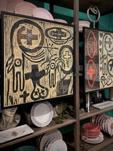 Xilografía Numerada y Firmada 'Montjuic - Serie Crema' Negro - Victor Mira