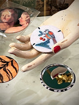 Espejo de Bolsillo 'Delft Blue Bird' - 60 mm