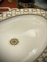 Bandeja Ovalada de Porcelana 'Decó' - 36x24,5 cm