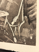 Engraving on Handmade Paper 'Untitled' - Marshal