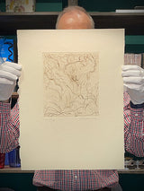 Engraving on Handmade Paper 'Untitled' - Marshal