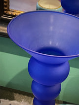 Jarrón de Cristal Azul 'Doris' - Vintage