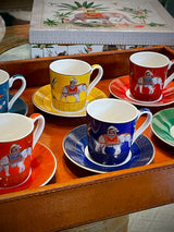 Juego de 6 Tazas y Platos de Café 'Marajah'
