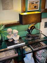 Lámpara de Mesa 'Leopard' con Pantalla Negra