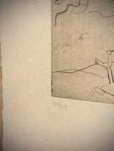 Engraving on Handmade Paper 'Untitled' - Marshal