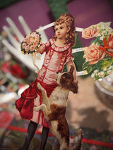 Hoja Cromos Alemanes 'Niña y Perrito'