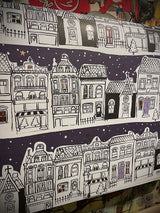 Hoja Papel de Navidad 'Snowy Street' - Caroline Gardner
