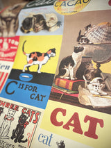 Papel Poster & Wrap 'Vintage Cats' - Cavallini & Co