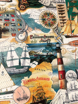 'Marine' Wrapping Paper - 100x70 cm