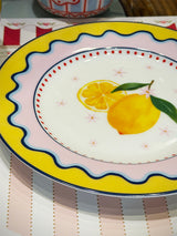 Plato de Postre de Porcelana 'Fruit Mania' Limones