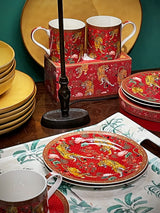 Set de 4 Platos de Postre de Porcelana 'Bengala'