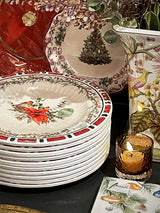 Pack 8 'Christmas Eve' Dinner Plates - Compostable Paper