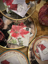 Pack de 20 Servilletas de Papel 'Poinsettia Rouge' - 33x33 cm
