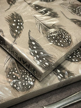 Pack de 20 Servilletas de Papel 'Feathers' - 33x33 cm