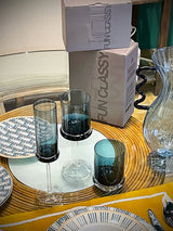 Set de 2 Vasos de Cristal 'Classy Fun' - 290 ml - Azul