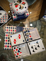 Juego de 4 Pequeños Vacíabolsillos de Porcelana 'Casino'