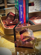 'Déco' Glass Bookend - Violet