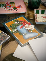 Pack 8 Tarjetas de Navidad 'Christmas Stocking' - V&A