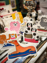 'Grey Poodle' Greetings Card