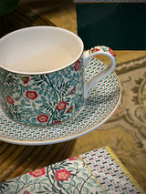 Set de 2 Tazas con Plato 'Floral Fantasy' - 240 ml