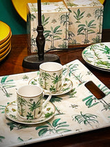 Juego de 2 Tazas y Platos de Café 'Oasis' - 75 ml