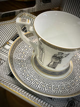 Juego de 2 Tazas y Platos de Café 'Palladium' - 80 ml