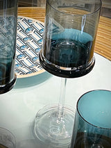 Set de 2 Copas de Vino de Cristal 'Classy Fun' - 270 ml - Azul