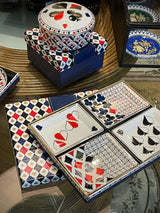 Juego de 4 Pequeños Vacíabolsillos de Porcelana 'Casino'