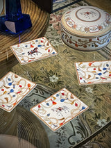 Juego de 4 Pequeños Vacíabolsillos de Porcelana 'Cheval'