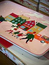 Bandeja Rectangular Porcelana 'Christmas Twist' - 22x14 cm