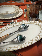 Bandeja Ovalada de Porcelana 'Decó' - 36x24,5 cm