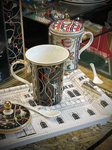 Taza para Infusiones con Tapa y Cuchara 'Glamour' - Luxury Chains - 320 ml