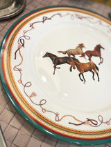 Juego de 6 Platos Llanos de Porcelana 'Equestrian'