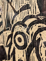 Xilografía Numerada y Firmada 'Montjuic - Serie Crema' Negro - Victor Mira