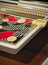 Porcelain Ashtray 'Luxury Living' - Chains