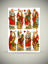 Hoja Cromos Alemanes 'Santas in Red'