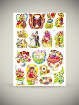 Hoja Cromos Alemanes 'Niños y Flores'