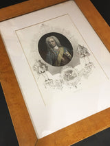 Antique Engraving 'King George II' - 35x25.5 cm