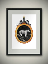 Lámina de Arte Decorativo 'Jungle Cameo' - Tigre